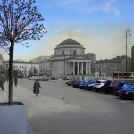Zdjęcie przedstawia plac Trzech Krzyży