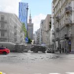 Zdjęcie przedstawia skrzyżowanie Złotej i Żelaznej